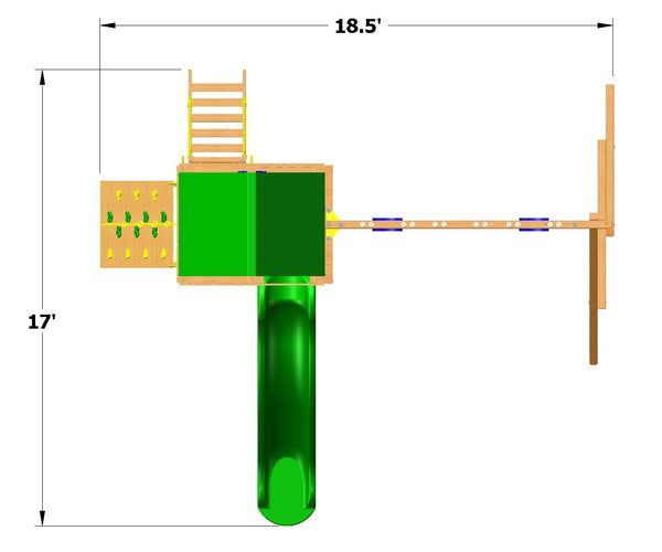 Turbo Original Fort Combo 2 Playset Size