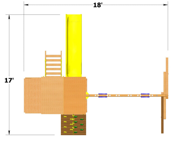Turbo Original Fort Hangout Playset Size