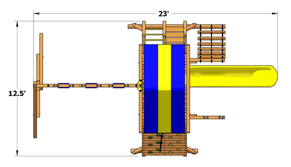 Turbo Original Playcenter Combo 2 Playset Size