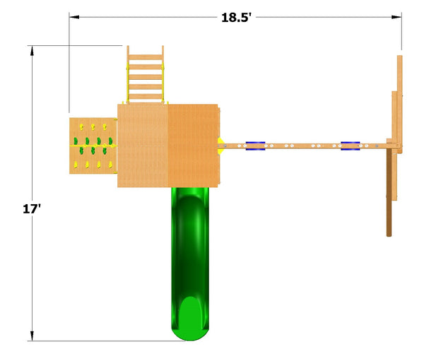 Turbo Original Fort Combo 2 Wood Roof Size