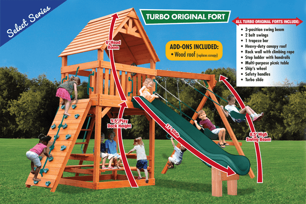 Turbo Original Fort Combo 2 Wood Roof Features