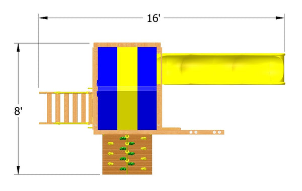 Original Fort Jr. Playset Size