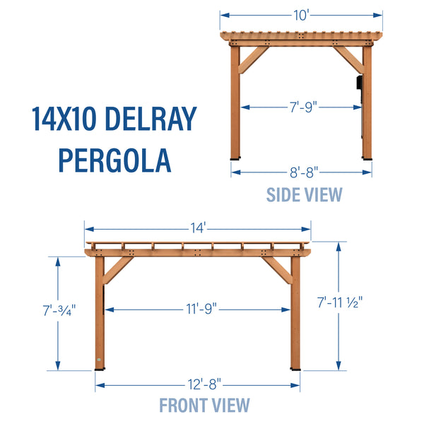 14x10 Delray Pergola – view 2