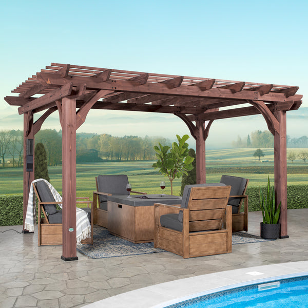 14x10 Somerville Pergola - Walnut Stain – Pergola