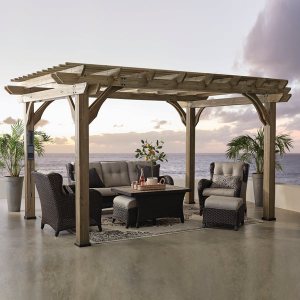 14x10 Somerville Pergola - Barnwood Stain – Pergola