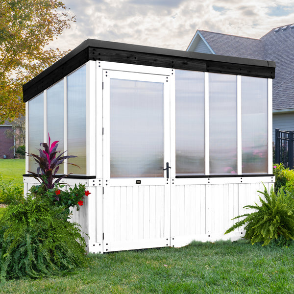 9x6 Willow Greenhouse - Pre-Stained & Sealed White – Greenhouse