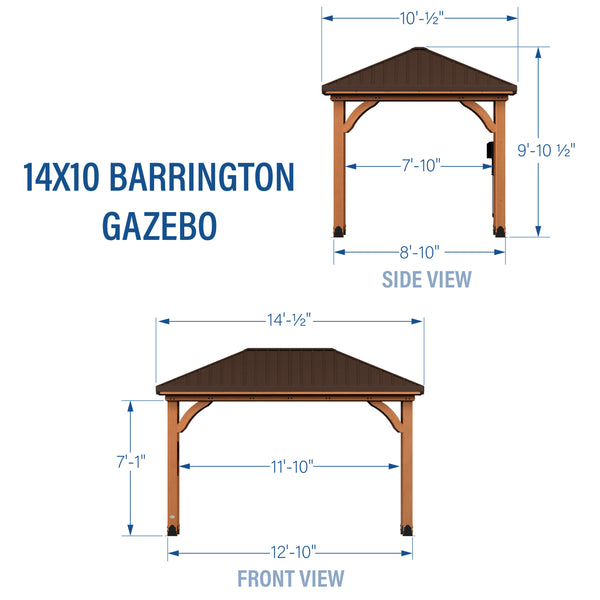 14x10 Barrington Gazebo – view 2