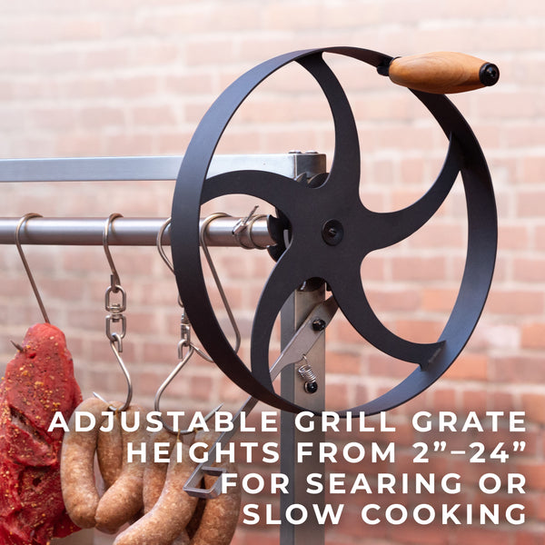 Premium Argentine/Santa Maria BBQ Grill with Wood Fire and Charcoal Grill – view 5