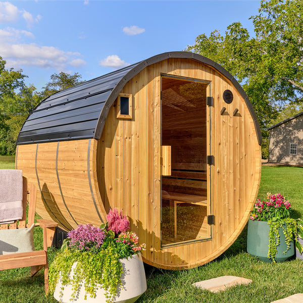 Paxton Outdoor Barrel Sauna – 4-6 Person – Sauna