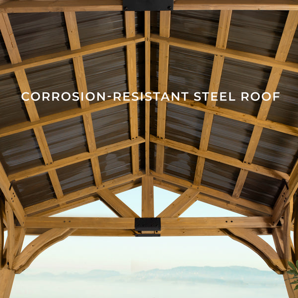 12x10 Arlington Gazebo with Electric - Lt Brown – view 5