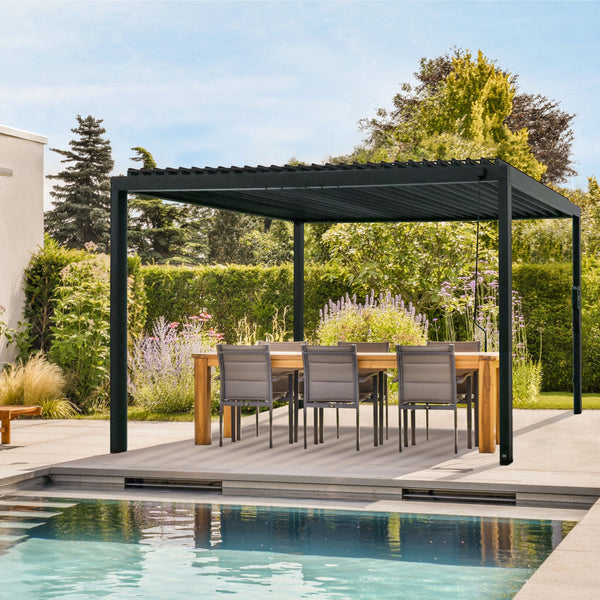 16x10 Sarasota Steel Louvered Pergola – Pergola