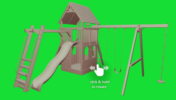 Deluxe Fort Combo 3 with Playhouse Swing Sets