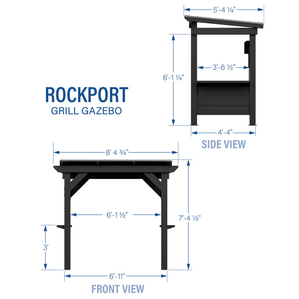 Rockport Steel Grill Gazebo – view 2