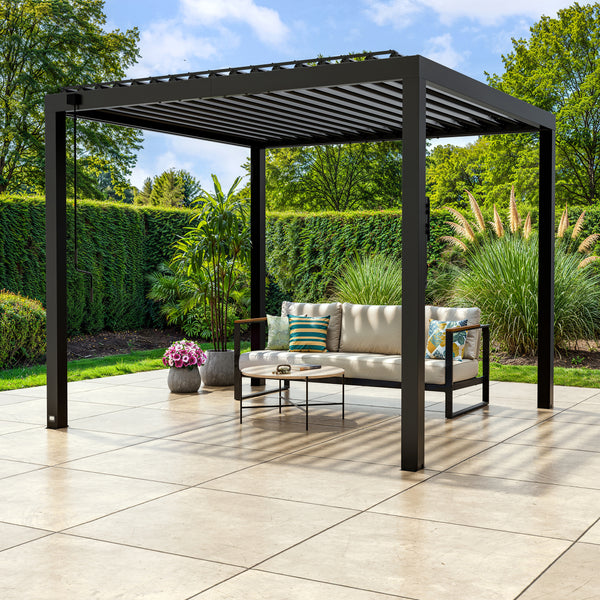 10x10 Sarasota Steel Louvered Pergola – Pergola