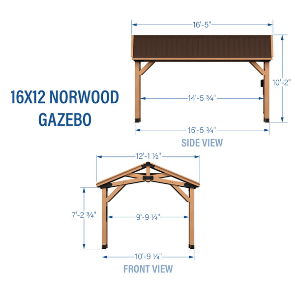 16x12 Norwood Gazebo – view 2