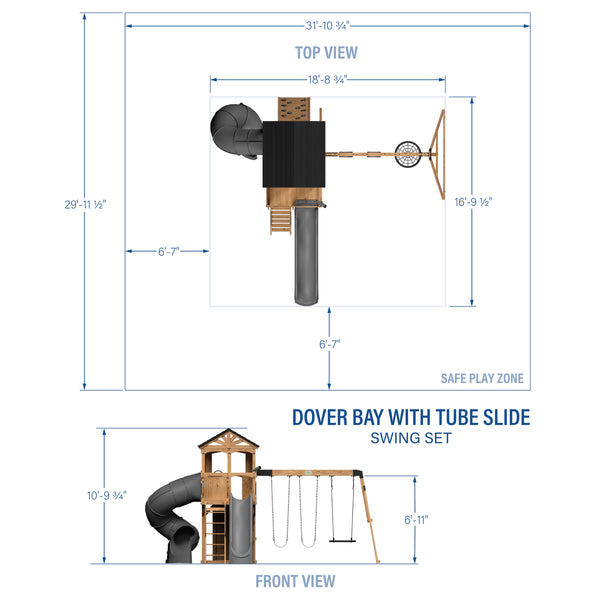 Dover Bay Swing Set with Tube Slide – view 2