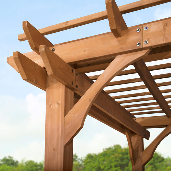 Beaumont Pergola-10x10-Light Brown – view 5