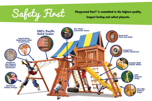 Extreme Fort Hangout Swingset Features