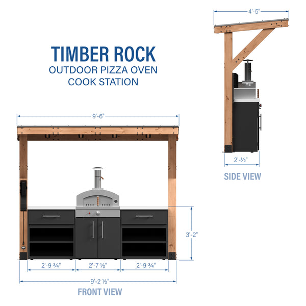 Timber Rock Outdoor Pizza Oven Cook Station – view 2