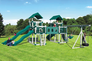 Swing Kingdom Premium Playset, Backyard Playground for Kids