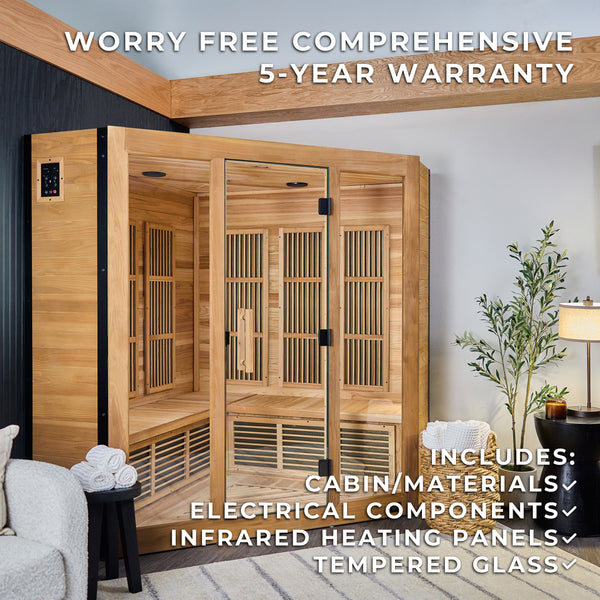 Rylan Indoor Infrared Corner Sauna – 4 Person – view 2