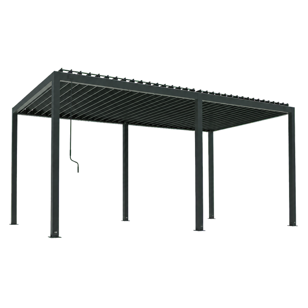 Transparent-background main image for 20x10 Sarasota Steel Louvered Pergola