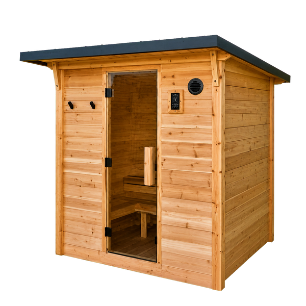 Transparent-background main image for Henley Outdoor Cabin Sauna – 4-6 Person
