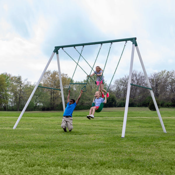 Big Brutus Heavy-Duty Metal A-Frame Swing Set – Swing Set