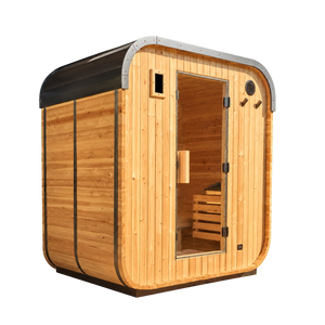 Transparent-background main image for Lennon Outdoor Cube Sauna – 2-4 Person