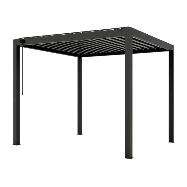 Transparent-background main image for 10x10 Sarasota Steel Louvered Pergola