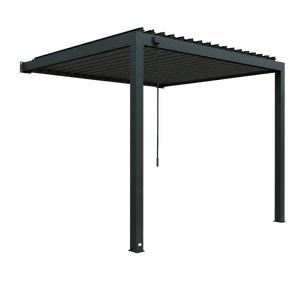 Evanston Wall-Mount Louvered Pergola – 10 x 10 ft