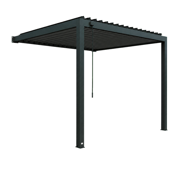 Transparent-background main image for 10x10 Evanston Wall Mounted Louvered Pergola