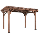 Somerville Pergola – 14 x 10 ft, Walnut Stain
