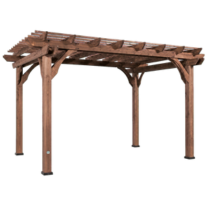 Somerville Pergola – 14 x 10 ft, Walnut Stain