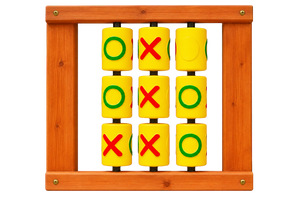 Playset Tic-Tac-Toe Panel with Wood Frame