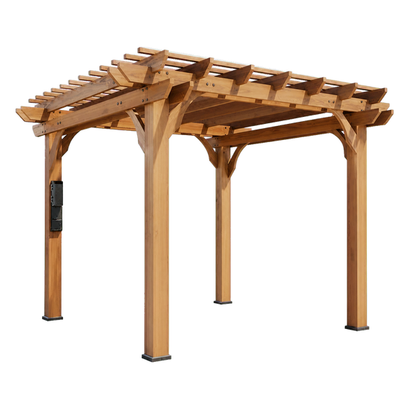 Transparent-background main image for Beaumont Pergola-10x10-Light Brown