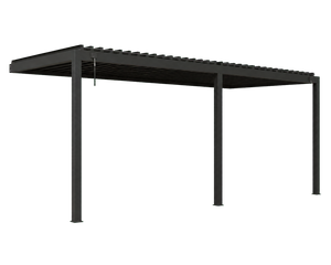 Evanston Wall-Mount Louvered Pergola – 20 x 10 ft