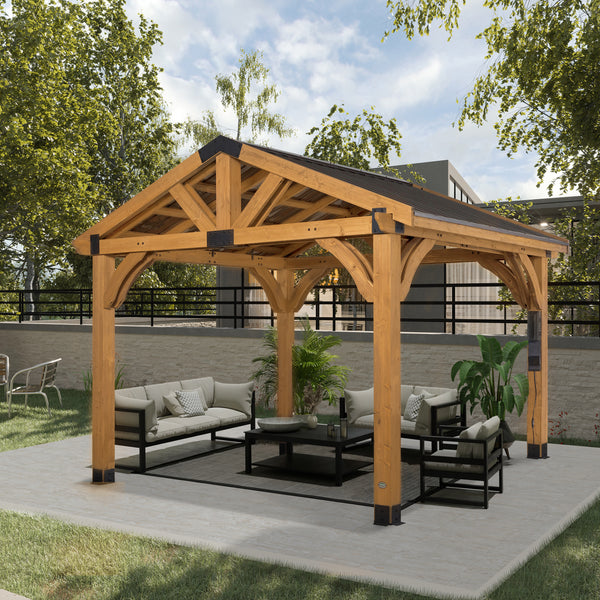 12x10 Arlington Gazebo with Electric - Lt Brown – view 8