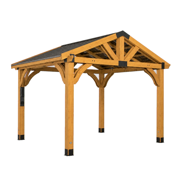Transparent-background main image for 12x10 Arlington Gazebo with Electric - Lt Brown