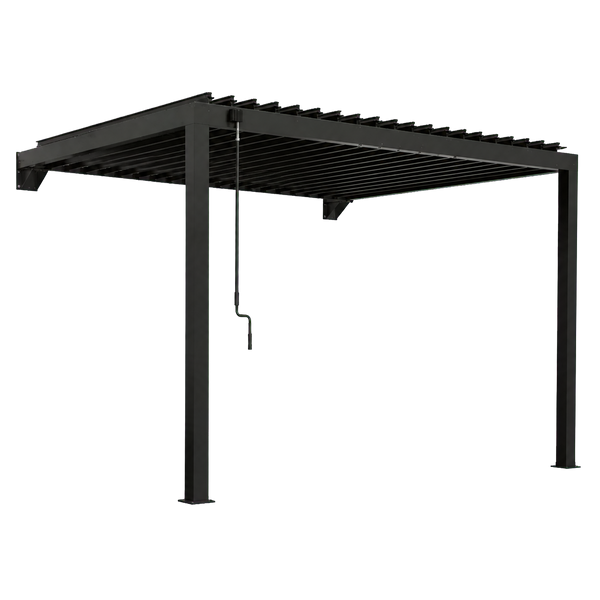 Transparent-background main image for 12x10 Evanston Wall Mounted Louvered Pergola
