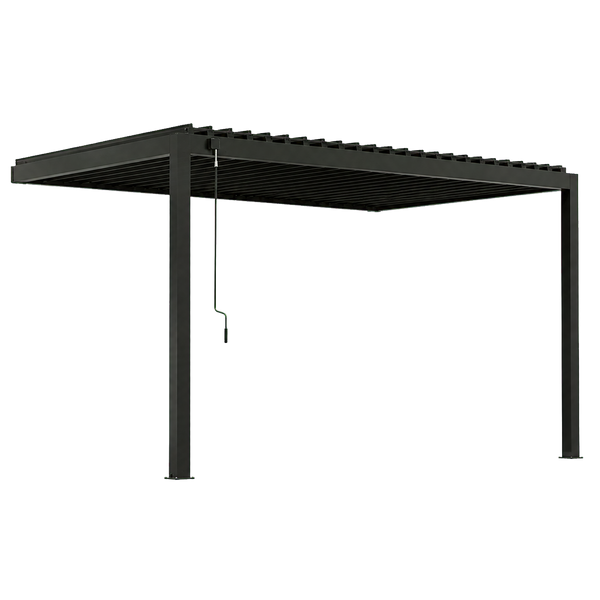 Transparent-background main image for 14x10 Evanston Wall Mounted Louvered Pergola