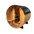 Paxton Outdoor Barrel Sauna with Porch – 2-4 Person