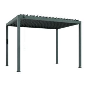 Transparent-background main image for 12x10 Sarasota Steel Louvered Pergola