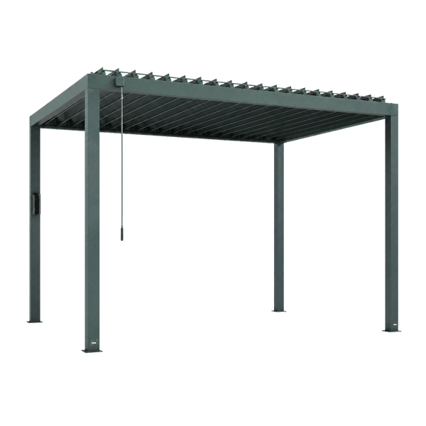 Transparent-background main image for 12x10 Sarasota Steel Louvered Pergola