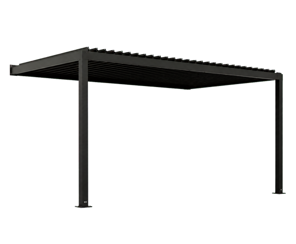 Transparent-background main image for 16x10 Evanston Wall Mounted Louvered Pergola