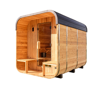 Lennon Outdoor Cube Sauna with Porch – 4-6 Person