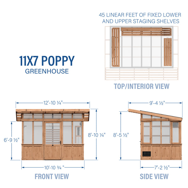 11x7 Poppy Greenhouse – view 2
