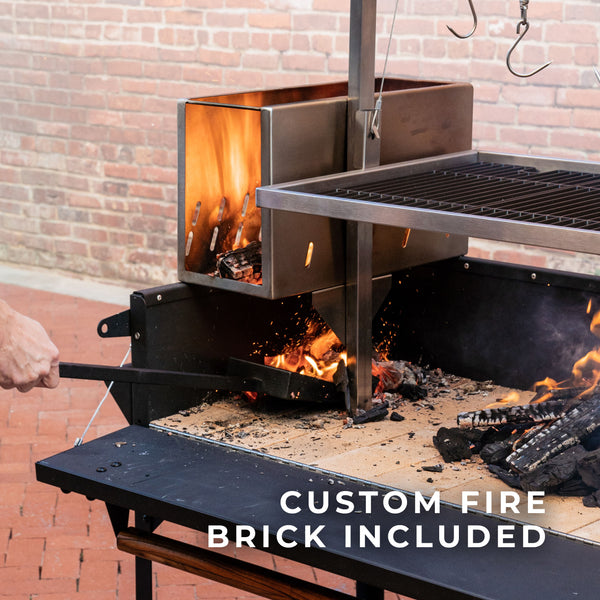 Premium Argentine/Santa Maria BBQ Grill with Wood Fire and Charcoal Grill – view 4