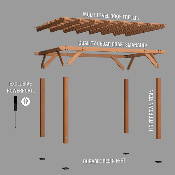 14x10 Delray Pergola – view 8