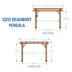 12x12 Beaumont Pergola – view 2
